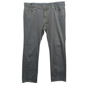32 Bar Blues Mens Pants 38x32 Blue Grey Textured Straight Leg 5-Pocket